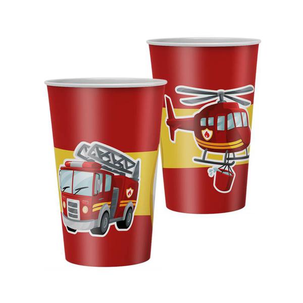 COPO PAPEL 180ML BOMBEIROS 08UN REGINA