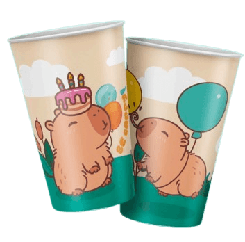 COPO PAPEL 180ML CAPIVARA 08UN REGINA