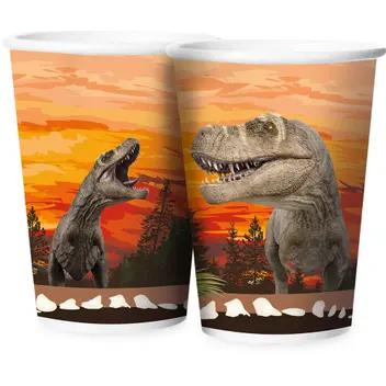 COPO PAPEL 180ML DINOSSAURO 08UN REGINA