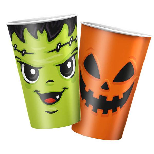 COPO PAPEL 180ML HALLOWEEN INFANTIL 08UN REGINA