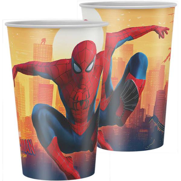 COPO PAPEL 180ML HOMEM ARANHA UM NOVO DIA 08UN REGINA