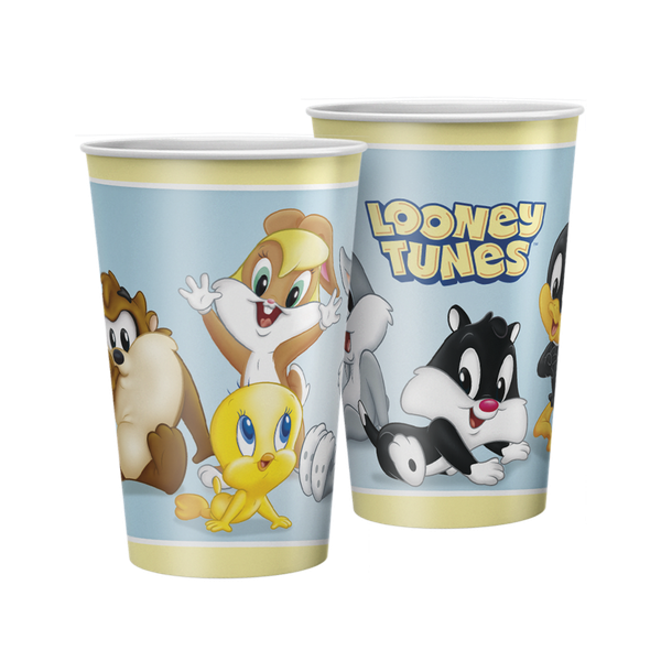 COPO PAPEL 180ML LOONEY TUNES 08UN REGINA