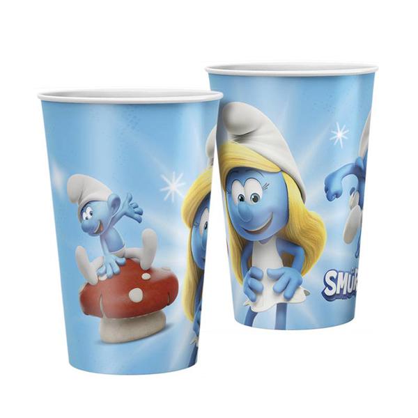 COPO PAPEL 180ML OS SMURFS 08UN REGINA