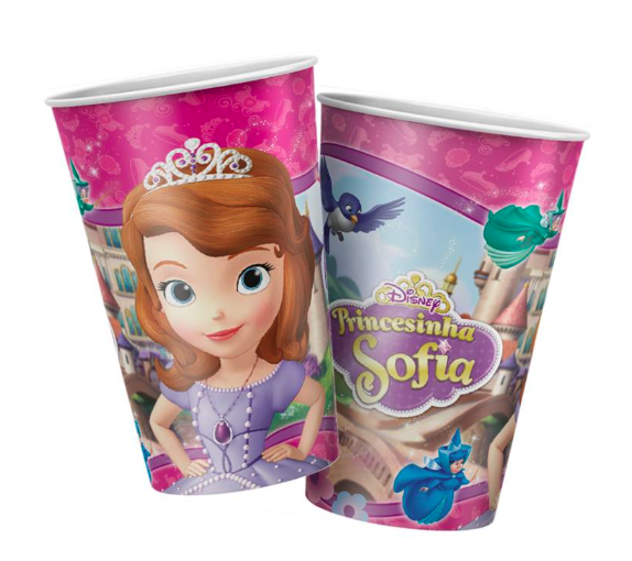 COPO PAPEL 180ML SOFIA 08UN REGINA