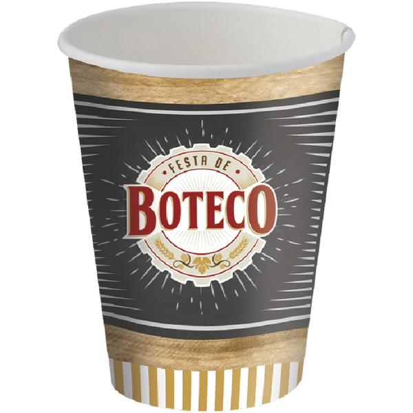 COPO PAPEL 200ML BOTECO 08UN FESTCOLOR