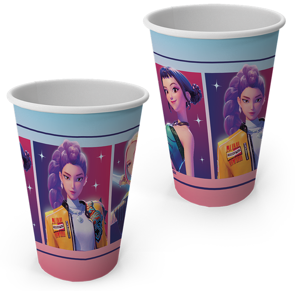 COPO PAPEL 200ML GUERREIRAS DO K-POP 08UN FESTCOLOR