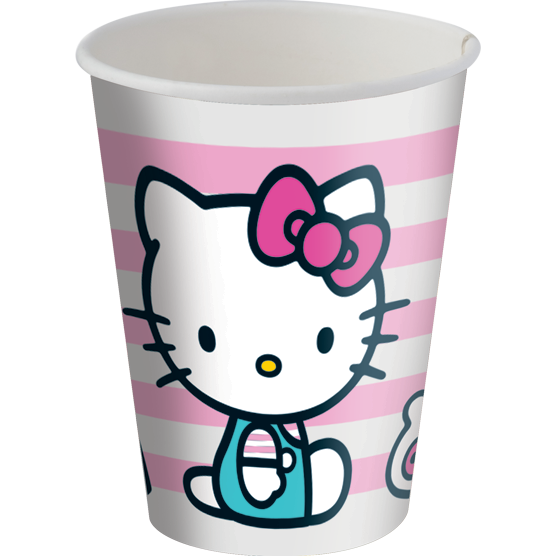 COPO PAPEL 200ML HELLO KITTY ROSA 08UN FESTCOLOR
