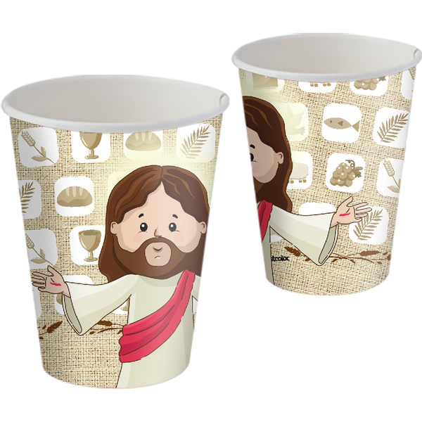 COPO PAPEL 200ML PASCOA JESUS 08UN FESTCOLOR