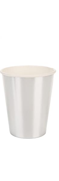 COPO PAPEL LISO PRATA 10UN SILVER