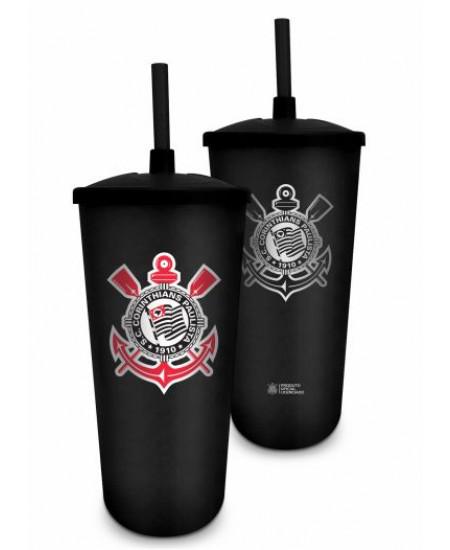 COPO PLASTICO COM CANUDO TIMES CORINTHIANS UN