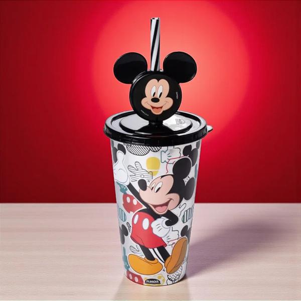 COPO REFRI 500ML C/ PIN MICKEY AUTO RELEVO UN PLASUTIL