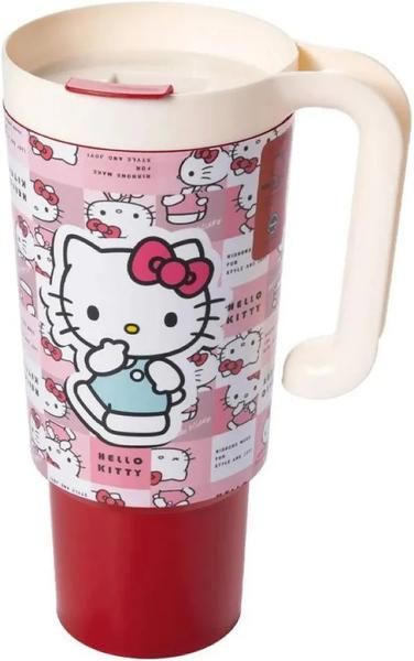 COPO TUMBLER COM ALCA 650ML HELLO KIT UN PLASUTIL