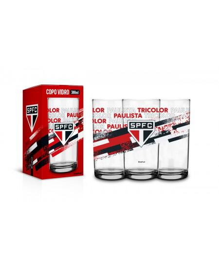 COPO VIDRO 300ML TIMES SAO PAULO UN