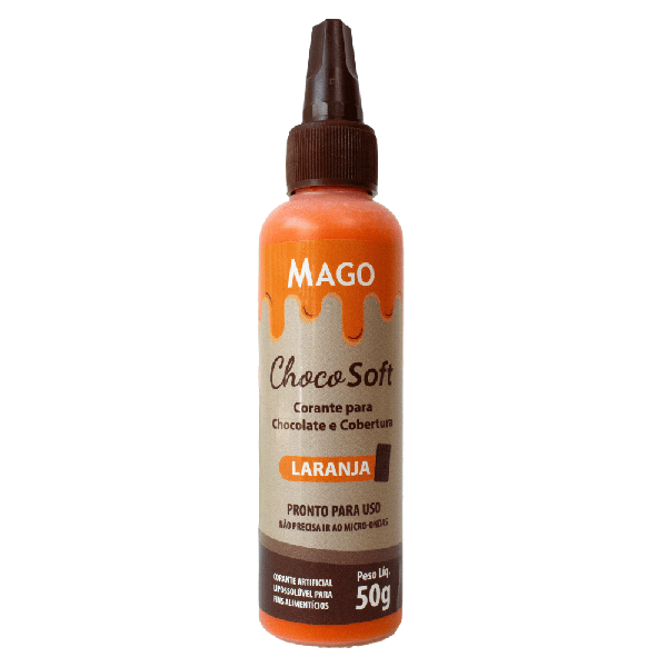 CORANTE CHOCO SOFT LARANJA 50G UN MAGO