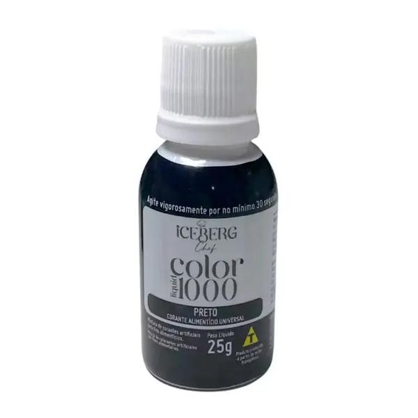 CORANTE COLOR LIQUID 1000 PRETO 25G ICEBERG