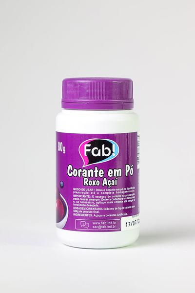 CORANTE EM PO ROXO ACAI 80G UN FAB!