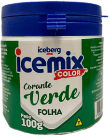 CORANTE ICEMIX COLOR VERDE FOLHA 100G ICEBERG