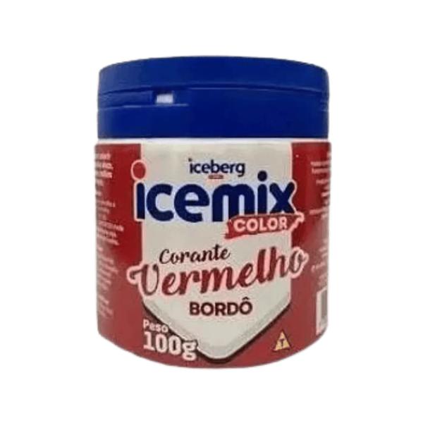 CORANTE ICEMIX COLOR VERMELHO BORDO 100G ICEBERG