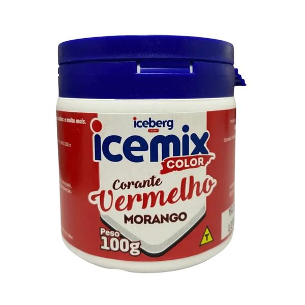 CORANTE ICEMIX COLOR VERMELHO MORANGO 100G ICEBERG
