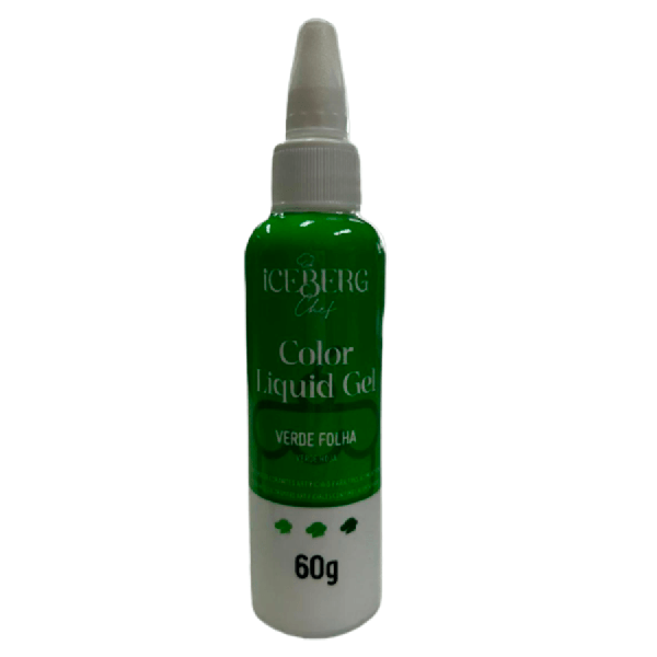 CORANTE LIQUID GEL VERDE FOLHA 60G ICEBERG