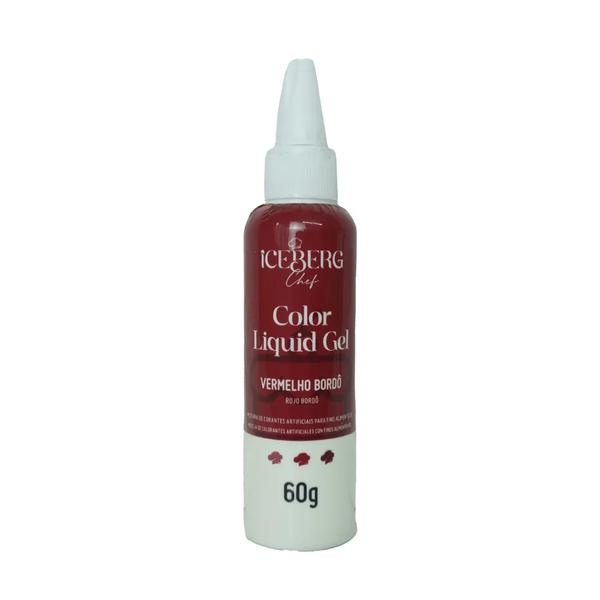 CORANTE LIQUID GEL VERMELHO BORDO 60G ICEBERG