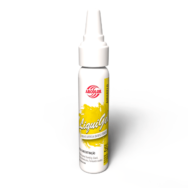 CORANTE LIQUIGEL AMARELO 25G ARCO IRIS