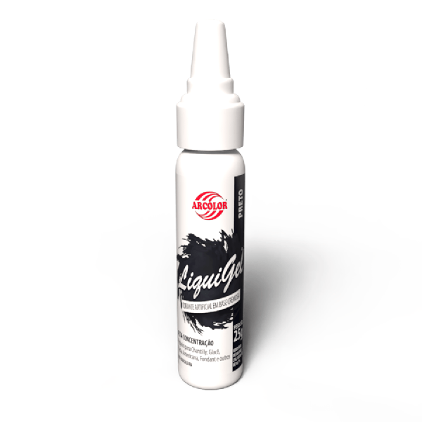 CORANTE LIQUIGEL PRETO 25G ARCO IRIS