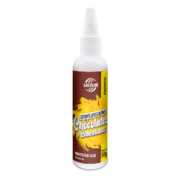 CORANTE PARA CHOCOLATE AMARELO 50G ARCOLOR