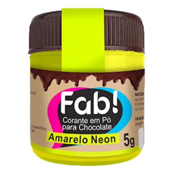 CORANTE PARA CHOCOLATE AMARELO NEON 5G FAB!