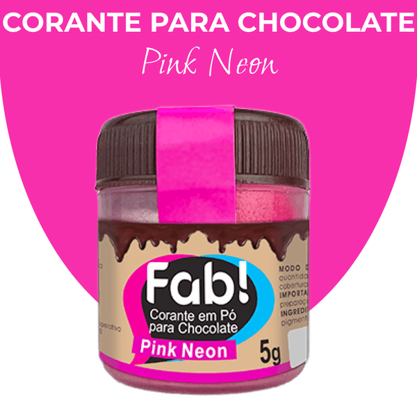 CORANTE PARA CHOCOLATE PINK NEON 5G FAB!