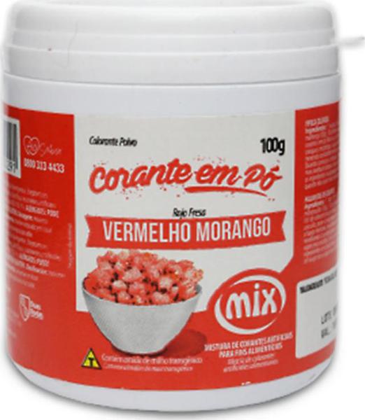 CORANTE PO VERMELHO MORANGO 100G MIX