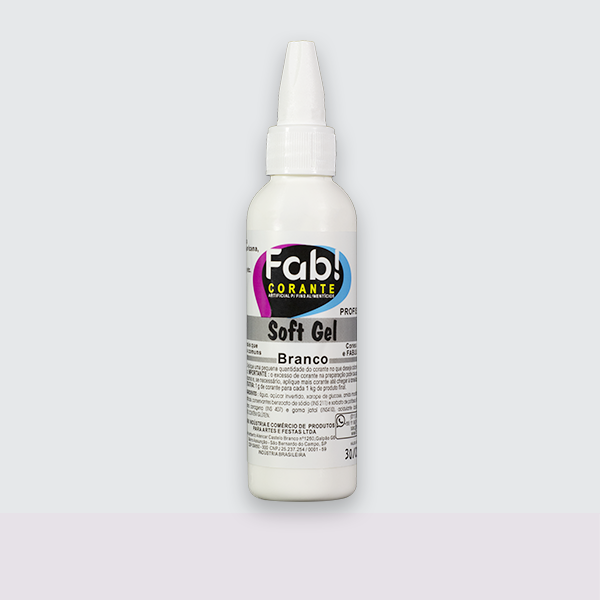 CORANTE SOFT GEL BRANCO 60G FAB!