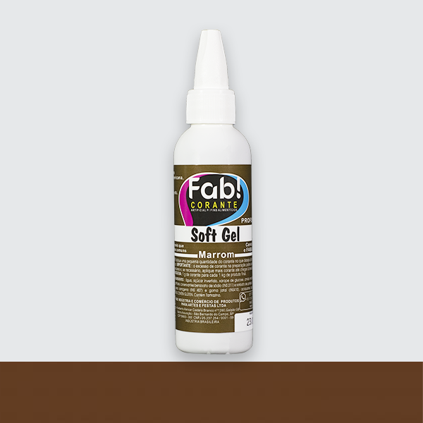CORANTE SOFT GEL MARROM 60G FAB!