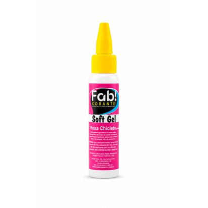 CORANTE SOFT GEL ROSA CHICLETE 25G FAB!