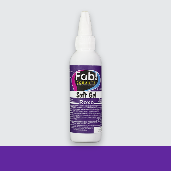 CORANTE SOFT GEL ROXO 60G FAB!