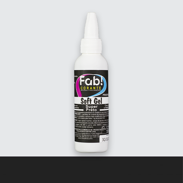 CORANTE SOFT GEL SUPER PRETO 60G FAB!