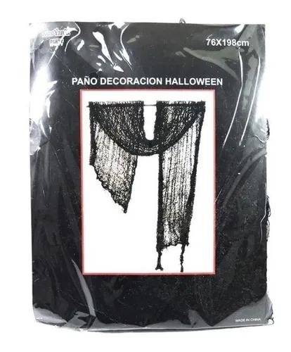 CORTINA DE TECIDO HALLOWEEN PRETA 76X198CM UN BRDECOR