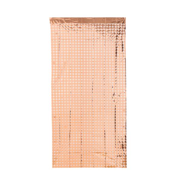 CORTINA QUADRICULADA ROSE GOLD 2MT SILVER