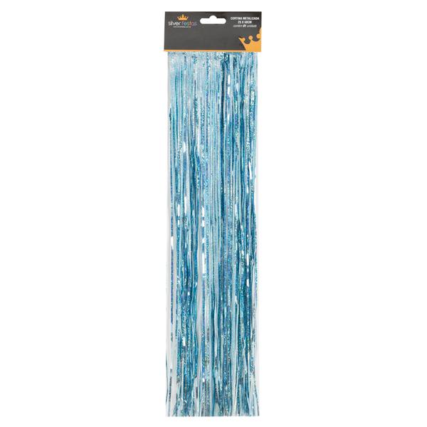 CORTINA SLIM HOLOGRAFICA AZUL BEBE 25CM X 50CM UN SILVER