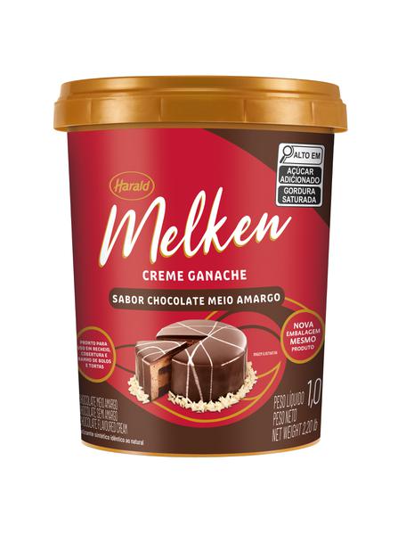 CREME TIPO GANACHE MEIO AMARGO 1KG MELKEN - HARALD