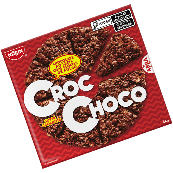 CROC CHOCO AO LEITE COM FLOCOS DE MILHO 44G NISSIN