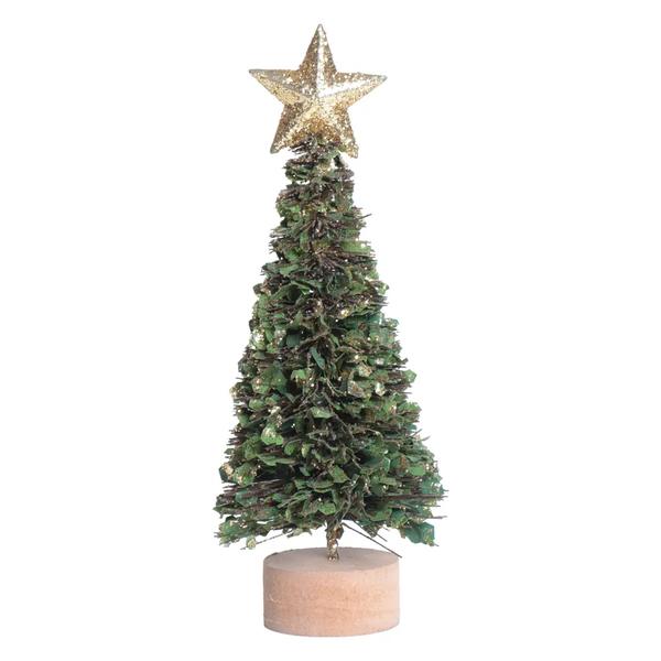 DECORACAO ARVORE VRD/OUR 17,5CM C/1 UN CROMUS
