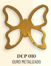 DECORACAO BOLO BORBOLETA PEQUENA VAZADA OURO 8UN TOPO MANIA