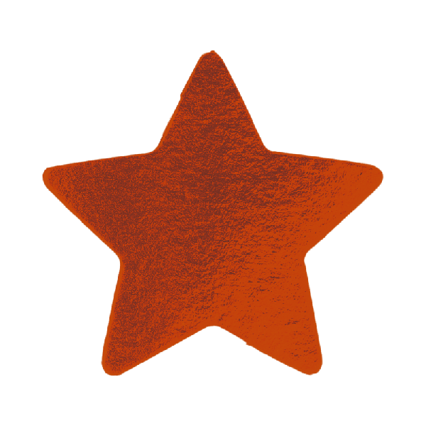 DECORACAO BOLO ESTRELA TRIO MEDIA VERMELHO METALIZADO 6UN TOPO MANIA