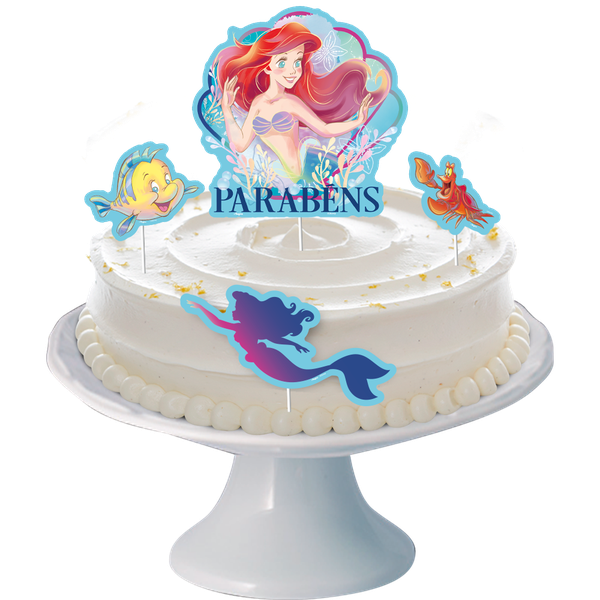 DECORACAO DE BOLO CENARIO ARIEL UN REGINA