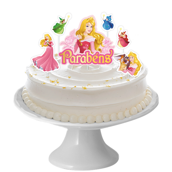 DECORACAO DE BOLO CENARIO AURORA 06UN REGINA