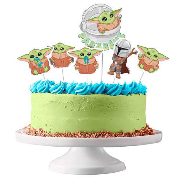 DECORACAO DE BOLO CENARIO GROGU 06UN REGINA