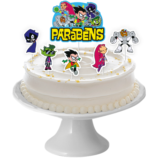 DECORACAO DE BOLO CENARIO JOVENS TITAS GO 06UN REGINA