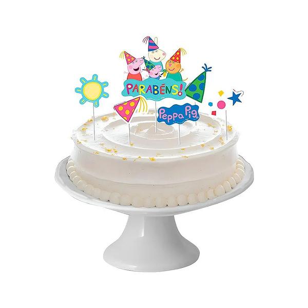 DECORACAO DE BOLO CENARIO PEPPA PIG 5UN REGINA