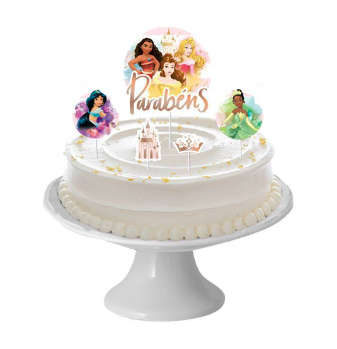 DECORACAO DE BOLO CENARIO PRINCESAS UN REGINA